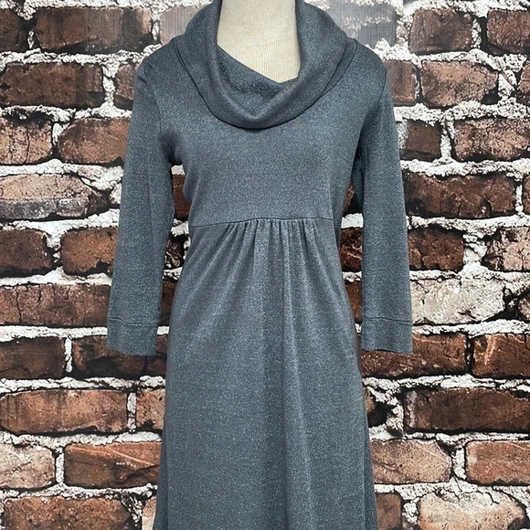 Michael Stars Dress Maternity Cowl Neck Grey Knit Size Small - Picture 2 of 11